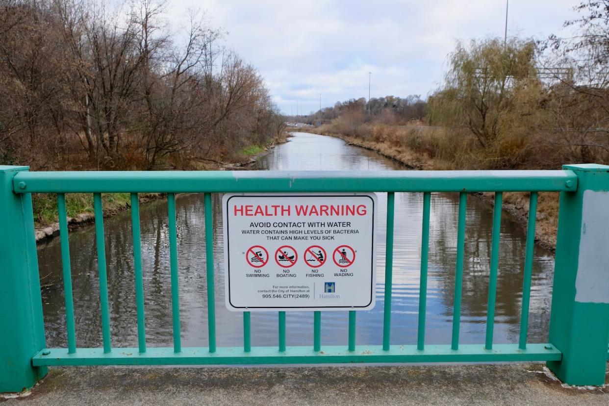 Hamilton has found a landfill in Sarnia to accept its 16,000 tonnes of contaminated sediment dredged from Chedoke Creek. An estimated 24 billion litres of untreated sewage was spilled into the creek between 2014 and 2018. (Patrick Morrell/CBC - image credit)