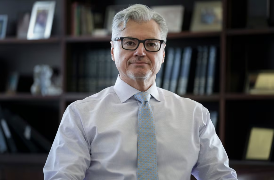 Juan Merchan is the judge presiding over Trump's case. The Colombian-born jurist has been described as tough. He has already issued a gag order, ordering Trump not to insult parties in the case. (Seth Wenig/AP)