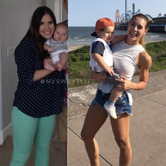 Wells gained 22.6 kilograms during her pregnancy. Photo: Instagram