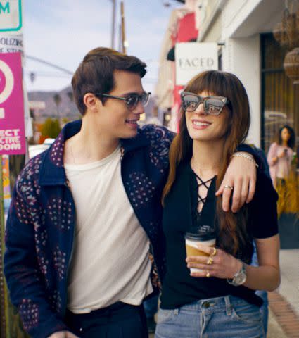 <p> Amazon MGM Studios</p> Nicholas Galitzine and Anne Hathaway in 'The Idea of You'