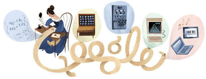 The mathematician from England <a href="https://www.google.com/doodles/ada-lovelaces-197th-birthday" target="_blank">pioneered computing.</a>