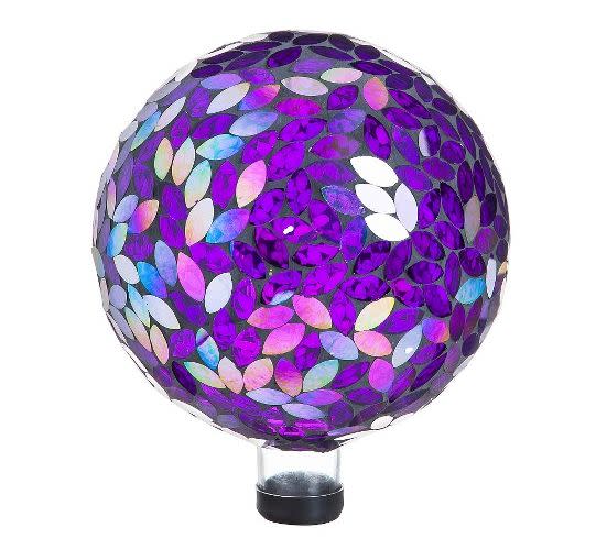 <i><a href="http://www.target.com/p/glass-gazing-ball-purple/-/A-16719549#prodSlot=_1_1" target="_blank">Glass Gazing Ball, $39.99</a></i>