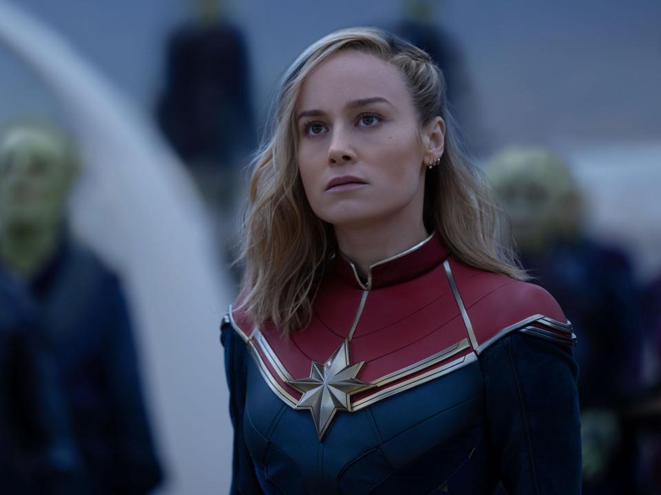 Brie Larson as Captain Marvel in "The Marvels."