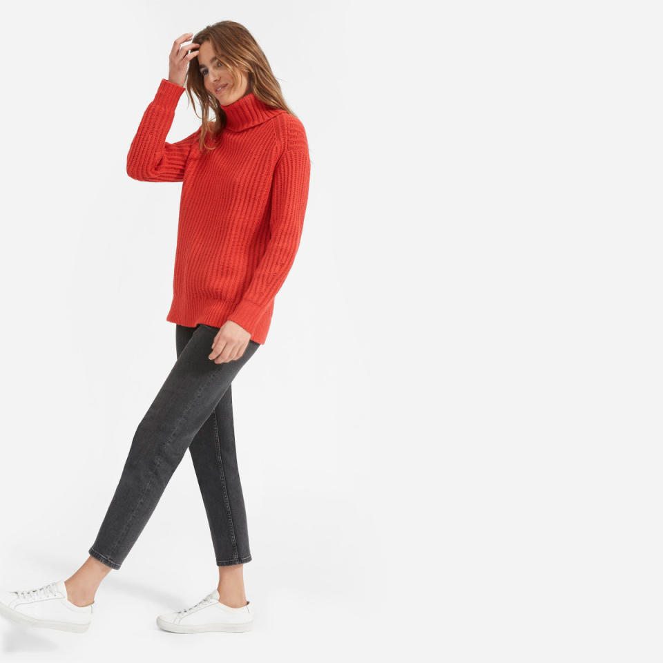 The Italian soft Wool Rib Turtleneck