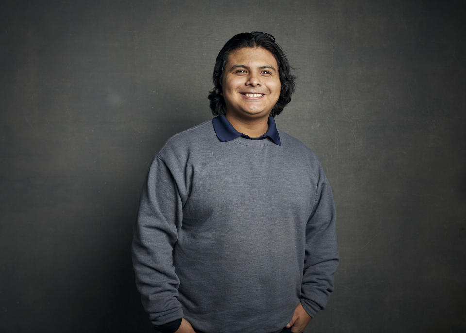 FILE - Steven Garza poses for a portrait to promote the film "Boys State" at the Music Lodge during the Sundance Film Festival in Park City, Utah on Jan. 24, 2020. In the documentary, directors Jesse Moss and Amanda McBaine attend a week-long program in Austin, Texas, where 1,100 high school boys attempt to build a mock government. (Photo by Taylor Jewell/Invision/AP, File)