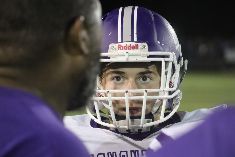 Ross' Blake Schoch listens to coaches.