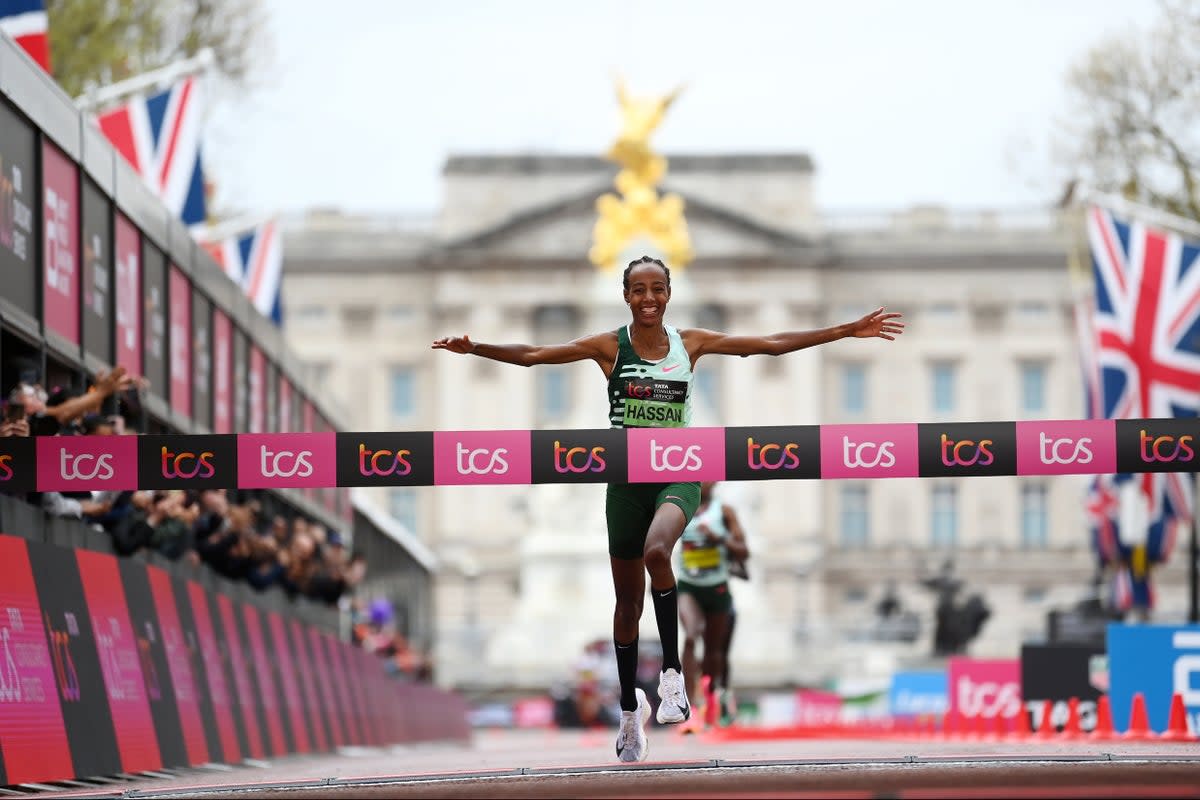 Sifan Hassan won the elite women’s London Marathon in 2023  (Getty Images)