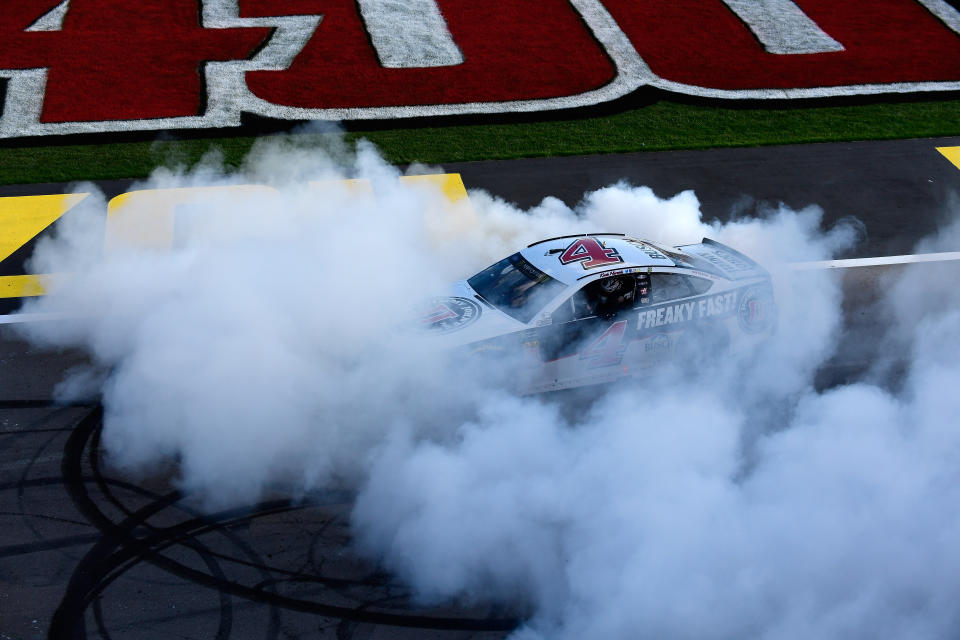 Kevin Harvick led over 200 laps at Las Vegas. (Getty)