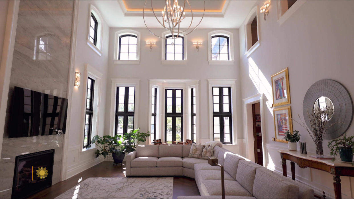 Calvin and Orsula Knowlton's New Jersey home measures 40,000 square feet.  / Credit: CBS News