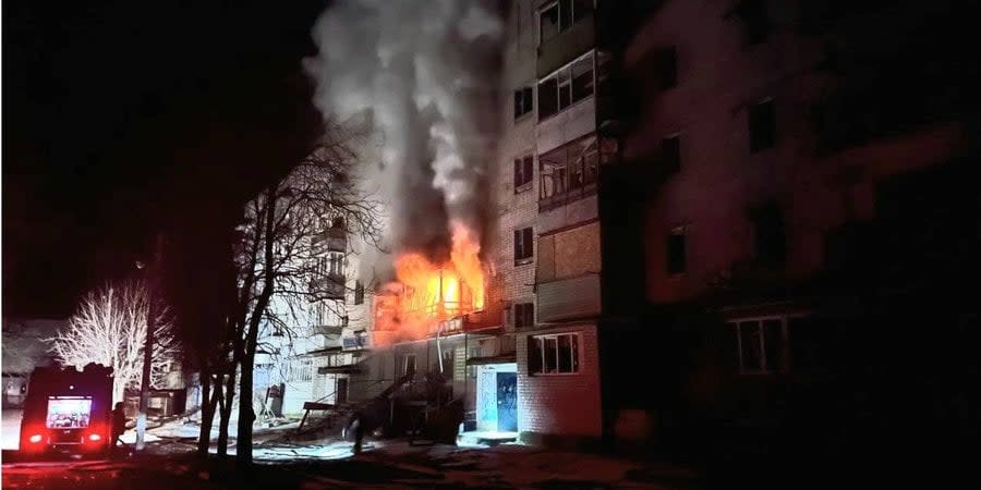 In Kupyansk, the Russians dropped an aerial bomb on a residential high-rise building, March 12, 2024