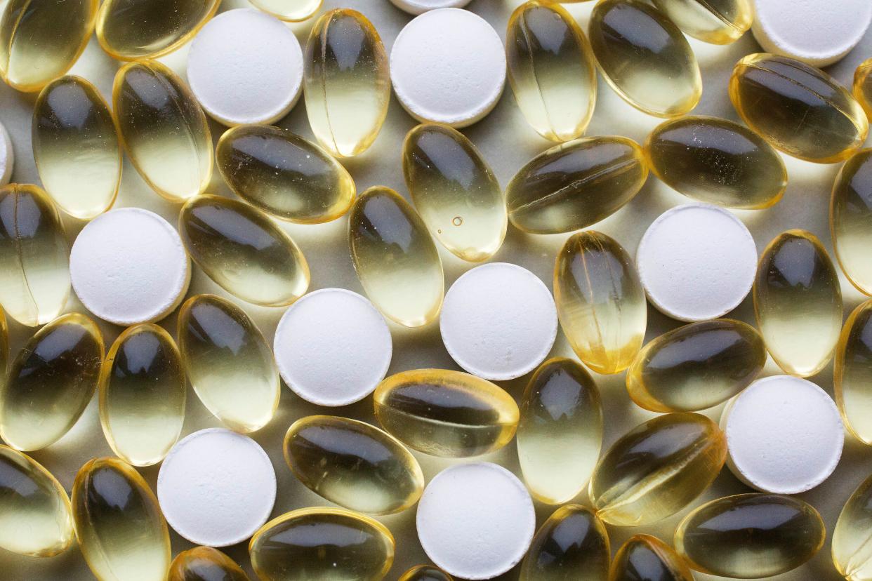 Vitamin D tablets and pills are displayed, Nov. 9, 2016, in New York. More research suggests it’s time to abandon the craze over vitamin D. Taking high doses of “the sunshine vitamin” doesn't reduce the risk of broken bones in generally healthy older Americans, Harvard researchers reported Wednesday, July 27, 2022. (AP Photo/Mark Lennihan) ORG XMIT: NYPS202