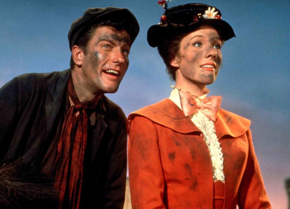 Dick Van Dyke and Julie Andrews in "Mary Poppins"