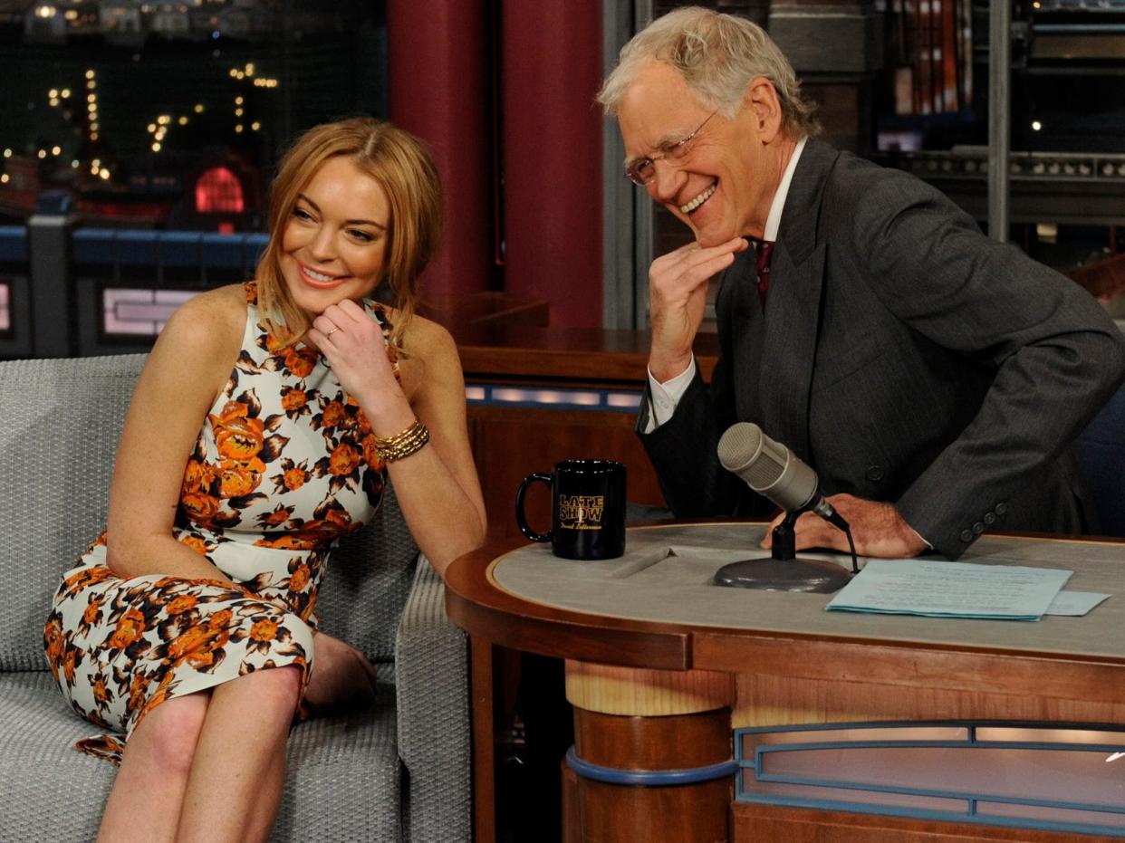 lindsay lohan david letterman