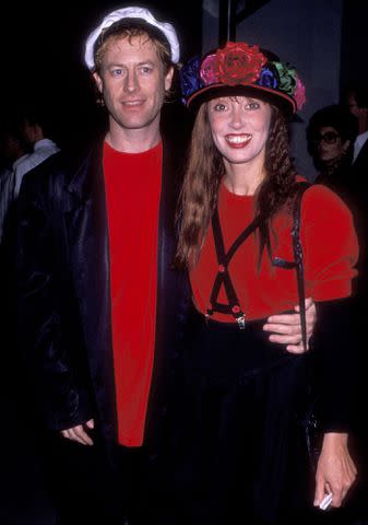 <p>Ron Galella, Ltd./Ron Galella Collection/Getty</p> Dan Gilroy and Shelley Duvall attend a Party for Roddy McDowall's New Book 'Double Exposure, Take Two: A Gallery of the Celebrated With Commentary by the Equally Celebrated' on October 23, 1989.