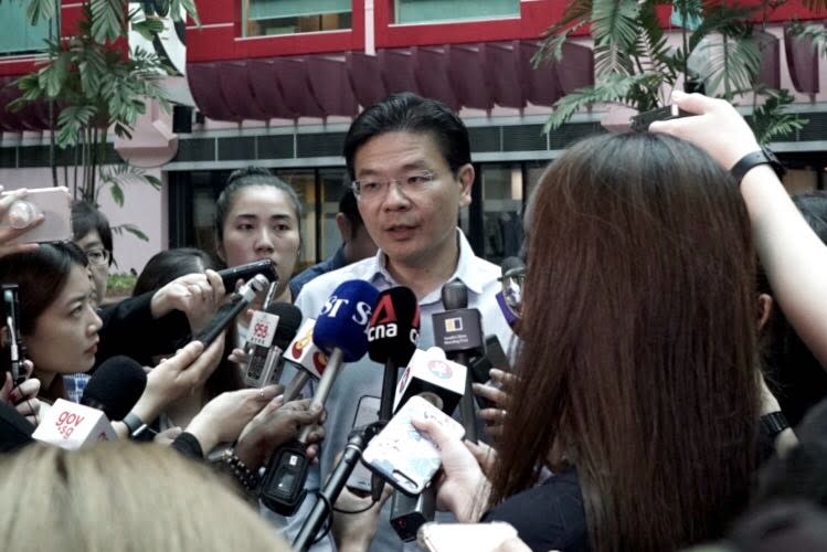 Lawrence Wong, co-chair of the multi-ministry taskforce on COVID-19 coronavirus, speaking to reporters at the Ministry of Communications and Information on 3 March 2020. (PHOTO: Dhany Osman/Yahoo News Singapore)