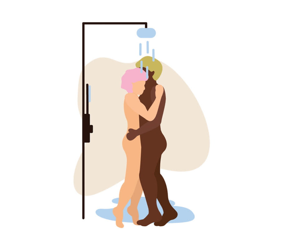 <p>Katie Buckleitner</p>Why It Works<p>Standing Missionary isn't revolutionary, but shower sex positions don't have to be for the sake of your orgasm (and safety). This is a great position because when you’re all sudsy, or taking advantage of lube. Your bodies will slide against each other, creating friction for a full-body orgasm. </p>How to Do It<p>Both partners face each other so when the penis or strap-on enters, it pulls both bodies together, which provides more stability and sensuality. The penetrative partner can also rest a foot on the shower seat or edge of the bath tub (if you're not in a walk-in shower) for added leverage.</p>Pro Tip<p>If the vulva-owner is struggling to get clitoral stimulation, bring a waterproof cock ring into the mix like <a href="https://clicks.trx-hub.com/xid/arena_0b263_mensjournal?q=https%3A%2F%2Fwww.amazon.com%2FLELO-Couples-Vibrating-Ring-Black%2Fdp%2FB006VXXLHO%3Fth%3D1%26linkCode%3Dll1%26tag%3Dmj-yahoo-0001-20%26linkId%3D433fea3a2e20c3575c0f12bae76ce827%26language%3Den_US%26ref_%3Das_li_ss_tl&event_type=click&p=https%3A%2F%2Fwww.mensjournal.com%2Fhealth-fitness%2Fbest-sex-positions-fun-different%3Fpartner%3Dyahoo&author=Men's%20Journal&item_id=ci02c9df3fc0002582&page_type=Article%20Page&partner=yahoo&section=Sensitive&site_id=cs02b334a3f0002583" rel="nofollow noopener" target="_blank" data-ylk="slk:Lelo Tor 2;elm:context_link;itc:0;sec:content-canvas" class="link ">Lelo Tor 2</a>.</p>