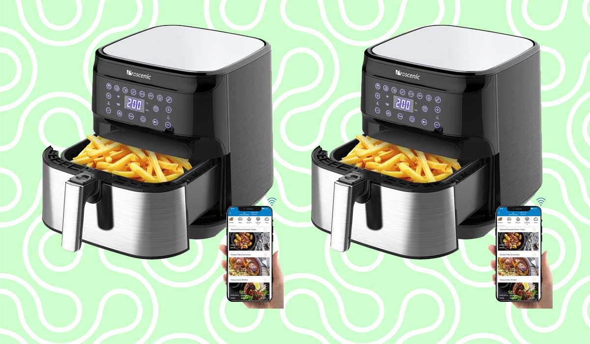 two air fryers with french fries