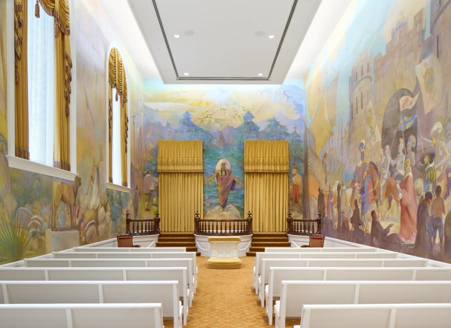 A first look at the Manti temple following renovations. (Courtesy The Church of Jesus Christ of Latter-day Saints)