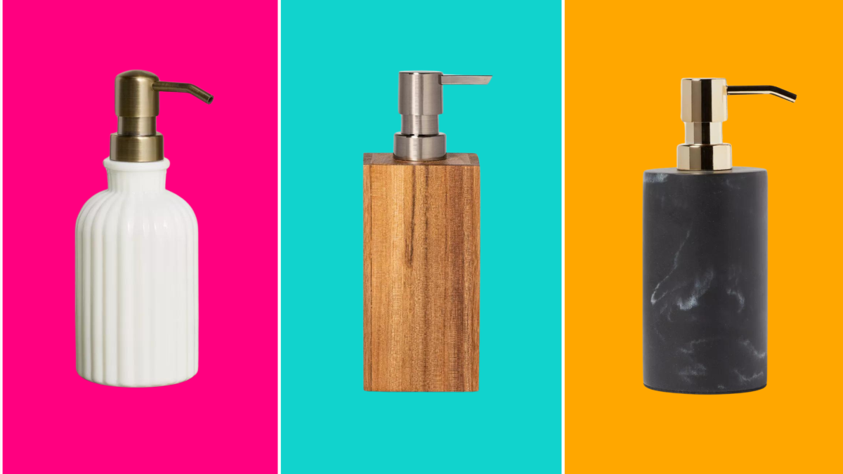 These gorgeous -and-under soap dispensers will add instant class to your bath