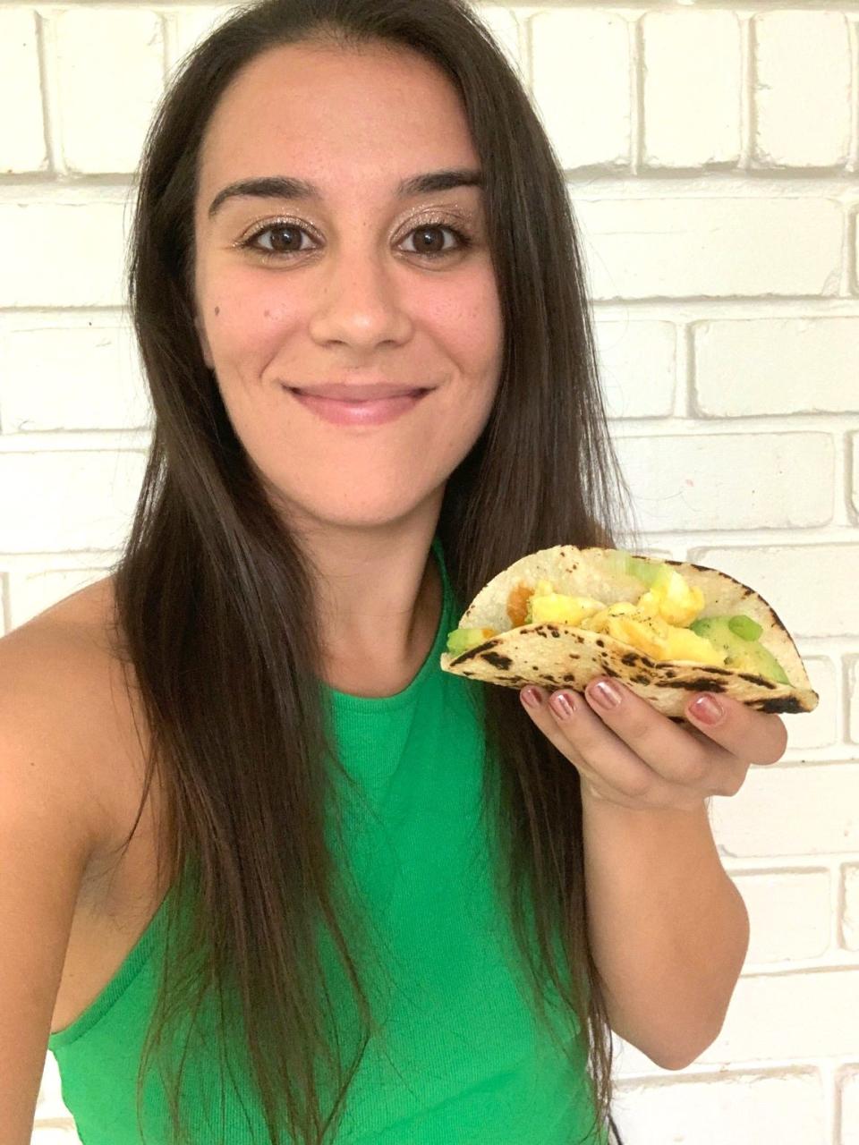 Anneta with Ina Garten's breakfast tacos