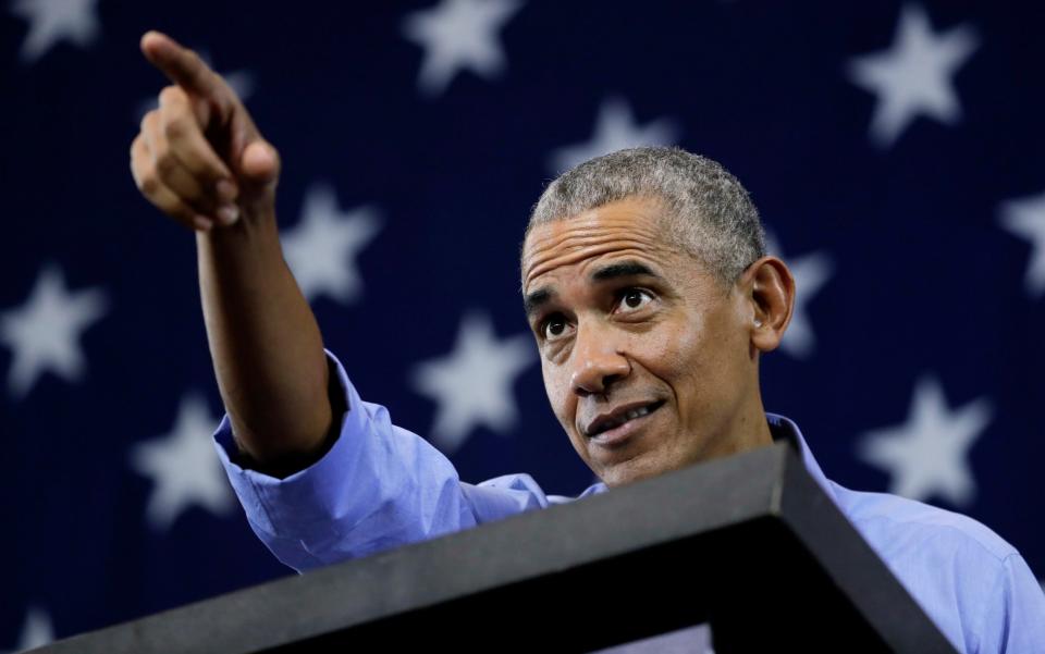 President Barack Obama speaks at a rally in support of Wisconsin Democratic candidates in Milwaukee - Morry Gash/AP