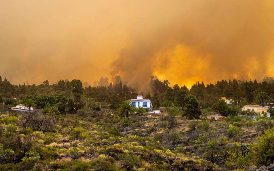 Wildfires near the Canary Island of La Palma in July 2023