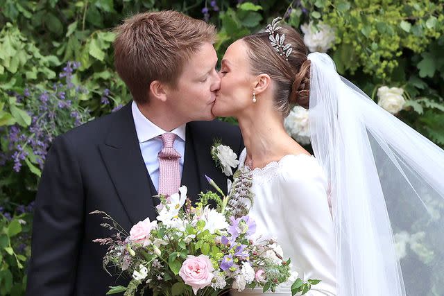 <p>Chris Jackson/Getty</p> Hugh Grosvenor and Olivia Henson on their June 7, 2024 wedding day.