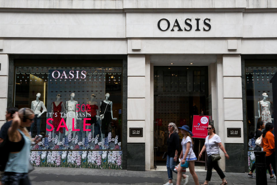 Oasis was one of the first chains to go during the pandemic. (PA)