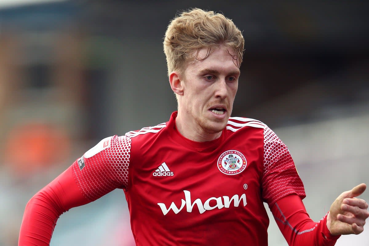 Harvey Rodgers in action for Accrington (Nigel French/PA). (PA Archive)