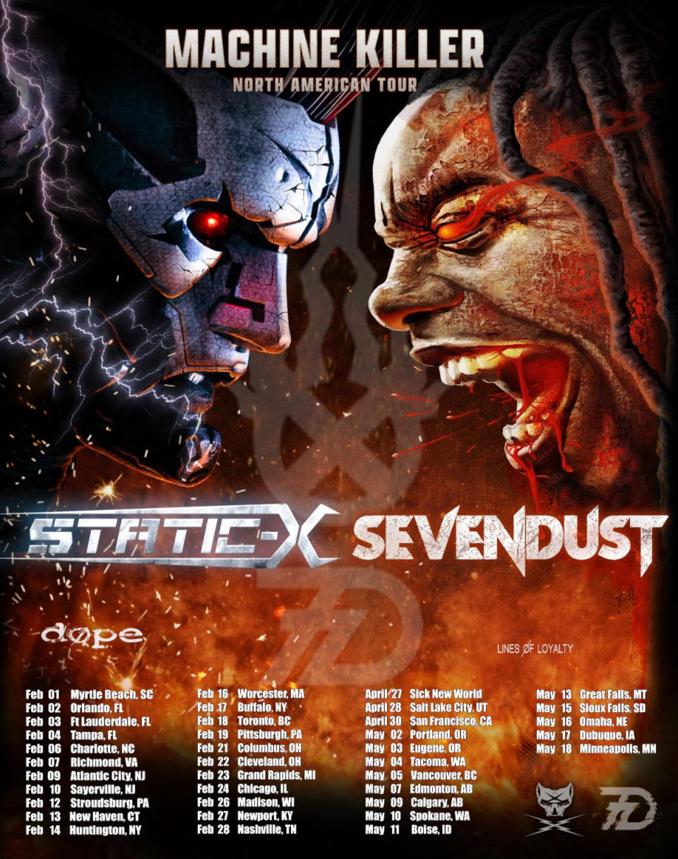 StaticX and Sevendust Announce Third Leg of CoHeadlining Tour