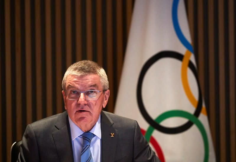 Bach President of the IOC opens an Executive Board meeting in Lausanne