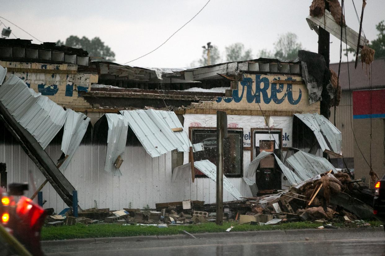 A powerful storm ripped the siding off a building at 2027 Velp Ave. on June 15 in Howard.