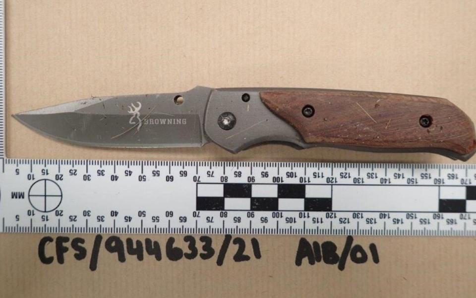 The knife used to kill Ava White - CPS/PA Wire