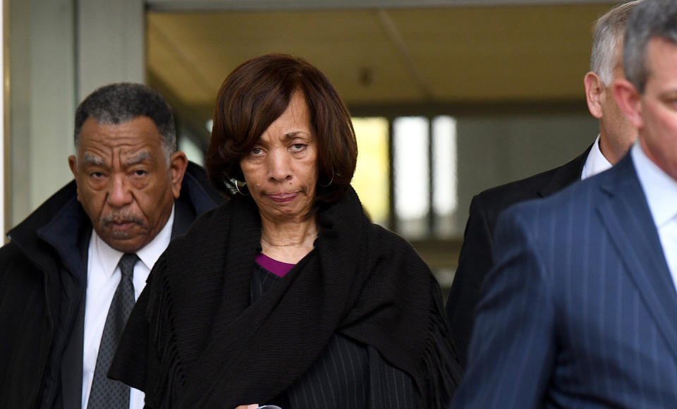 Former Baltimore Mayor Catherine Pugh leaves the federal courthouse after pleading guilty to conspiracy and tax evasion related to her Healthy Holly books. (Photo: Baltimore Sun via Getty Images)