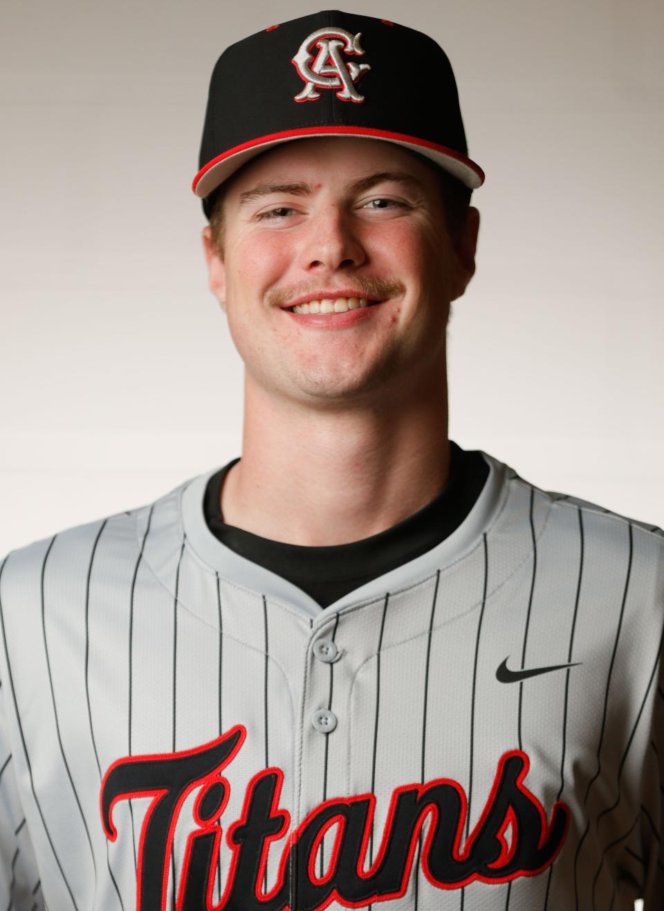 Kash Ferris, Carl Albert baseball, is pictured during The Oklahoman's annual high school spring sports media day at Bishop McGuinness High School in Oklahoma City, Wednesday, Feb. 21, 2024.