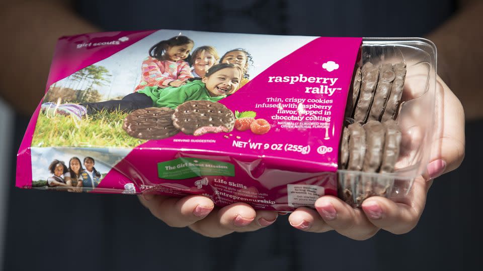 Girl Scouts announced the new Raspberry Rally cookie in 2022. - Willie J. Allen Jr./Orlando Sentinel/Tribune News Service/Getty Images