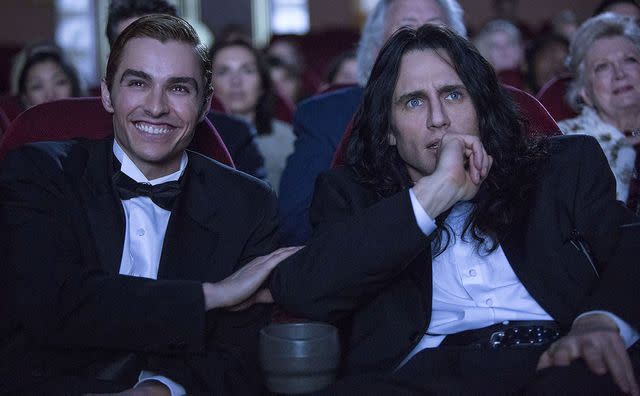 <p>Justina Mintz/Warner Bros. Entertainment Inc.</p> Dave Franco and James Franco in <i>The Disaster Artist</i>, 2017