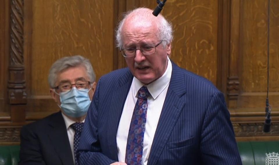 Jim Shannon became emotional in the House of Commons (House of Commons/PA) (PA Wire)