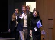 Britain's Prince Harry attends a summit on sustainable and ethical tourism at the Edinburgh International Conference Centre