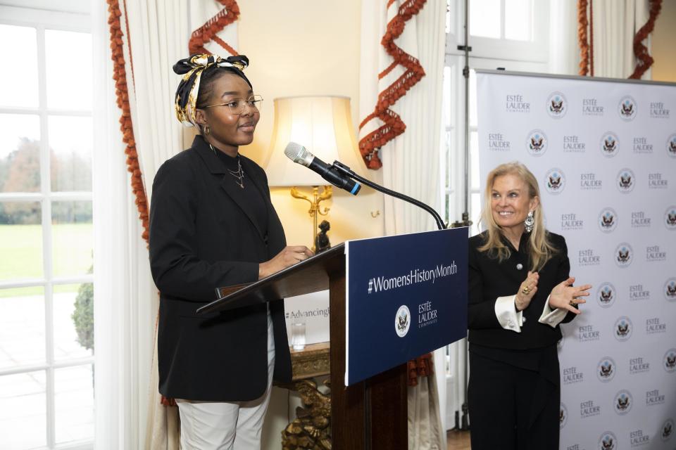 Hend, Advisory Board of Young Women’s Trust and Jane Hartley, U.S. Ambassador to the U.K. at Winfield House.