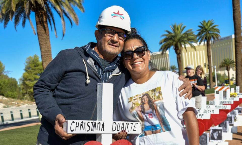 Greg Zanis delivers 58 crosses for the two-year anniversary of the Las Vegas shooting in Nevada on 1 October.