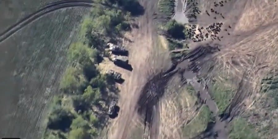 Ukraine hit a concentration of Russian equipment and troops in the Luhansk Oblast
