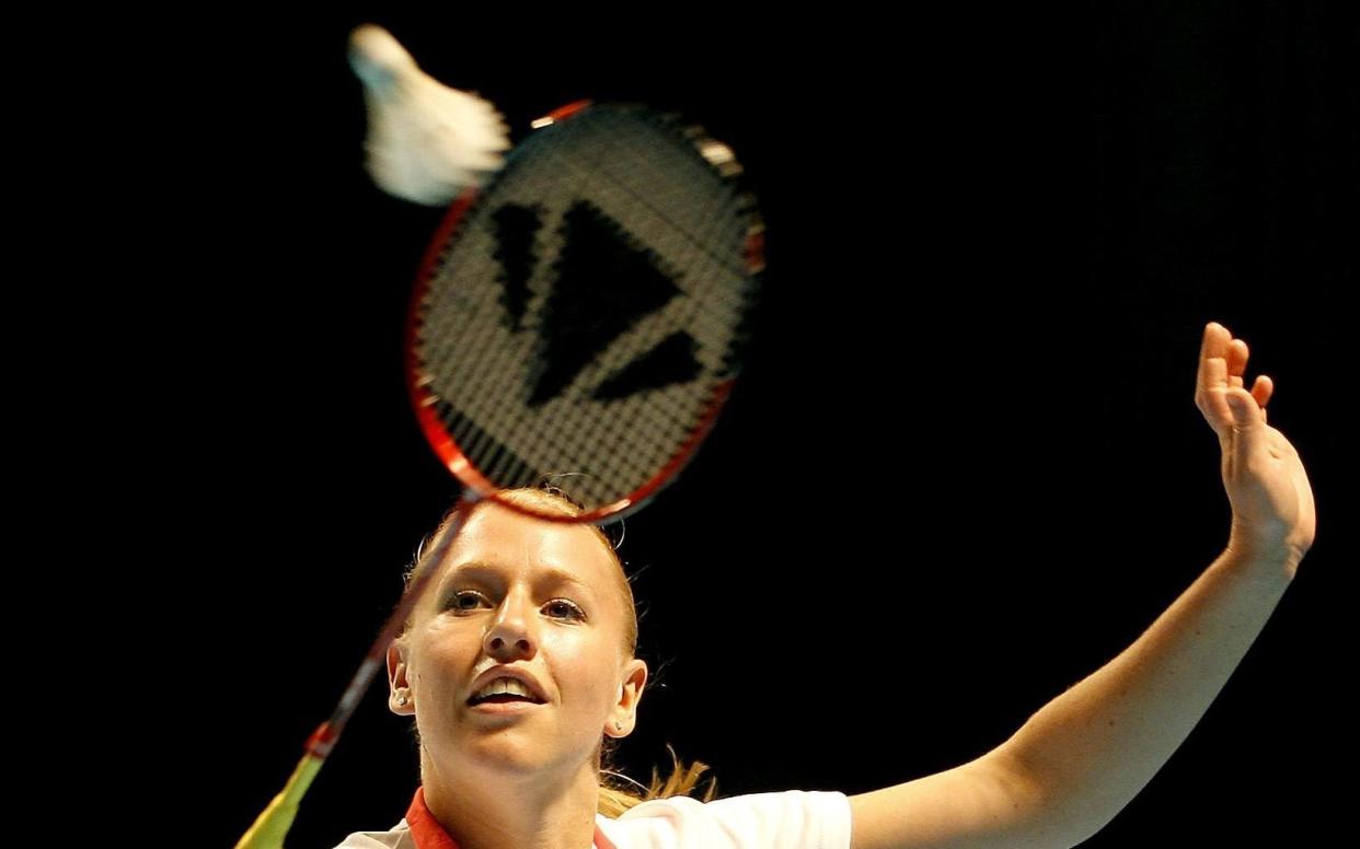 England badminton player Gail Emms during a training session at the Melbourne Exhibition Centre, Melbourne, Australia - Gareth Copley/PA