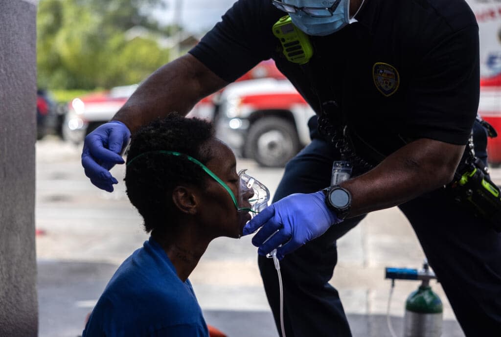 Black Americans as a group, Dr. Anthony Fauci said, are disproportionately impacted by COVID-19 mainly because of the type of jobs they hold and pre-existing medical conditions that the virus makes worse. (Photo by John Moore/Getty Images)