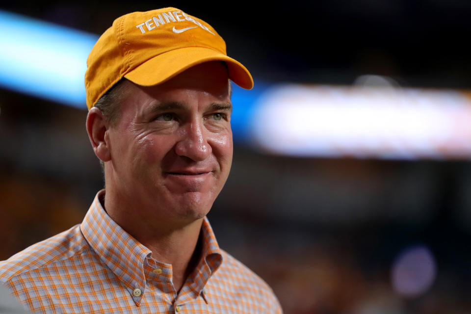 Peyton Manning played four years at Tennessee before he was the No. 1 NFL pick in 1998. (Photo by Megan Briggs/Getty Images)