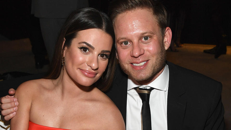 A source has confirmed Lea Michele and husband Zandy Reich are expecting their first baby together. Photo: Getty