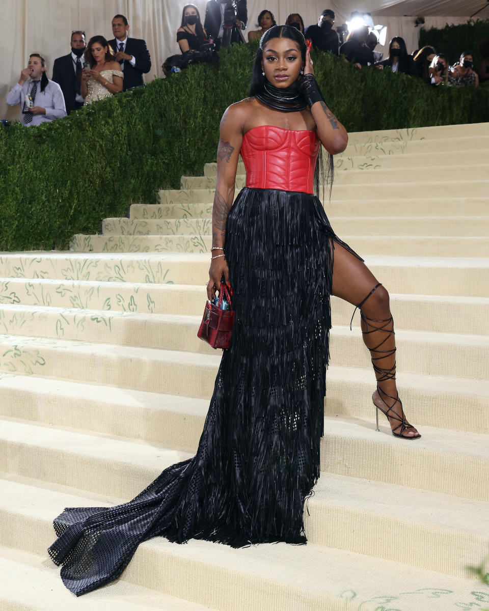 Sha’Carri Richardson attends the 2021 Met Gala benefit “In America: A Lexicon of Fashion” at Metropolitan Museum of Art on September 13, 2021 in New York City. - Credit: Taylor Hill/WireImage