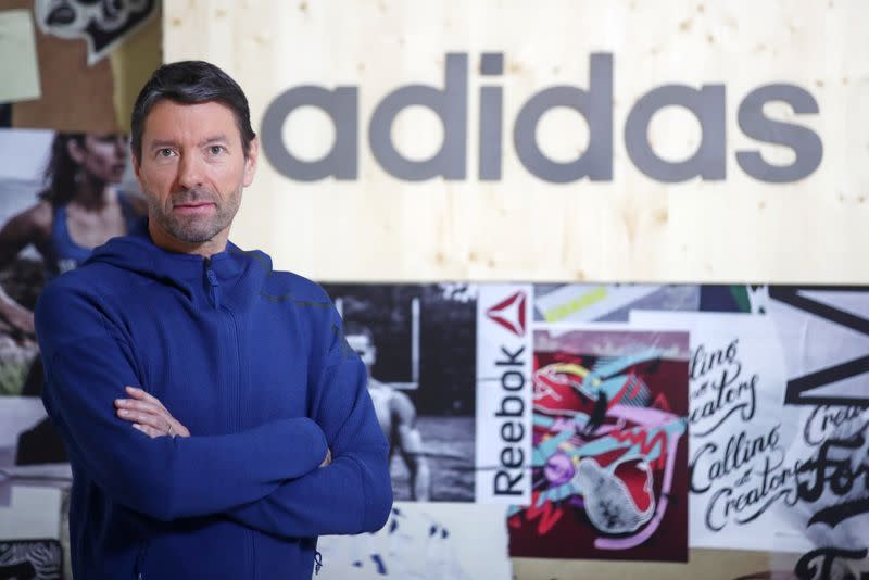 FILE PHOTO: Adidas CEO Rorsted poses before the company's annual news conference in Herzogenaurach