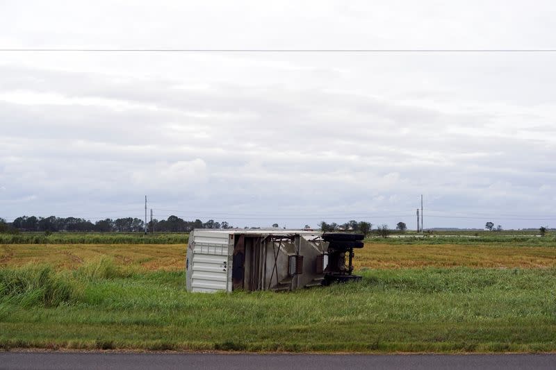 Hurricane Laura aftermath in Welsh