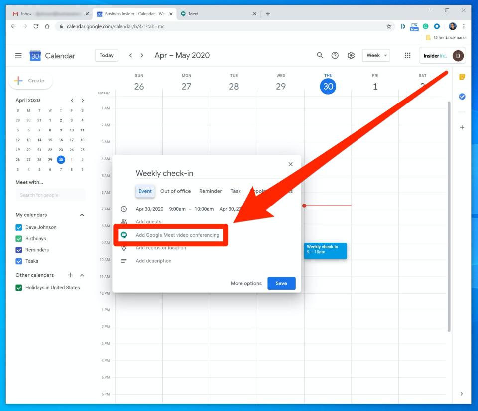 How to schedule Google Meet 1